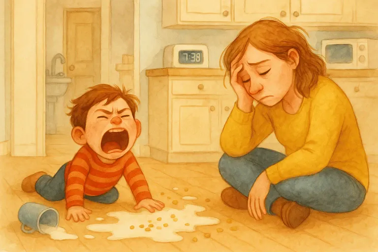 Criança durante um momento de emoção intensa