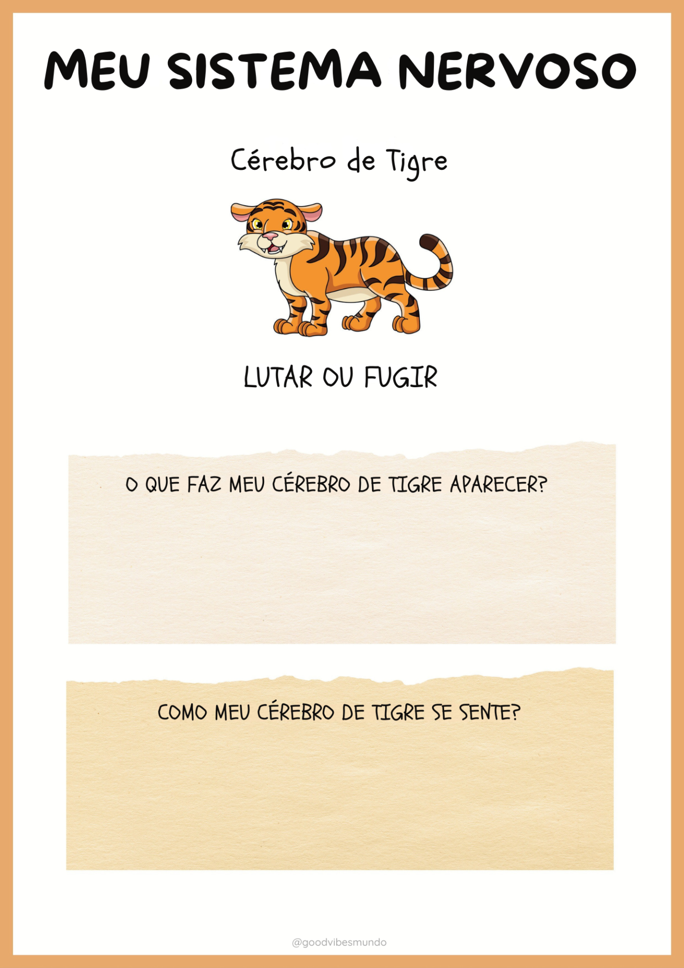 Página interna do caderno