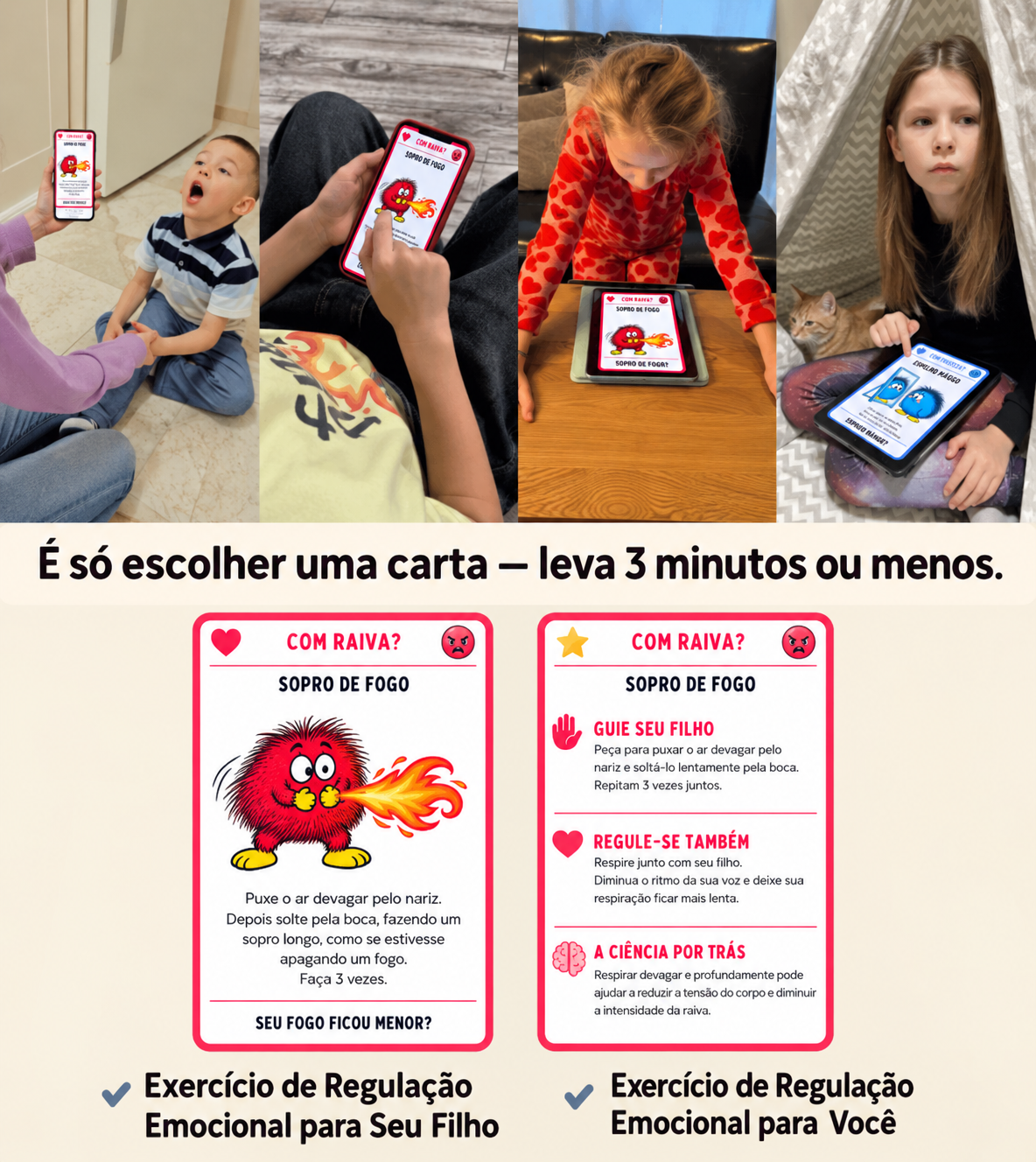 50 cartas do Baralho das Grandes Emoções