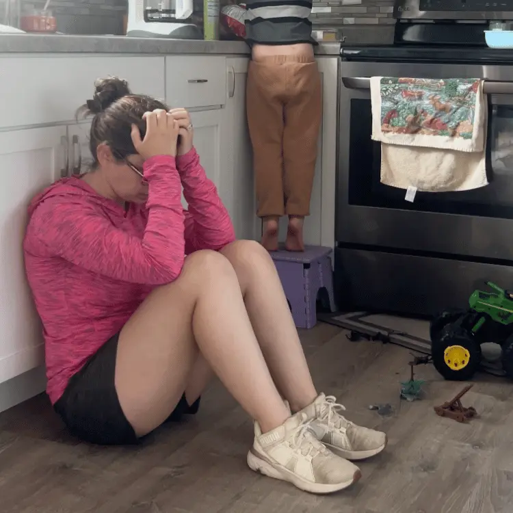 Mãe em um momento difícil