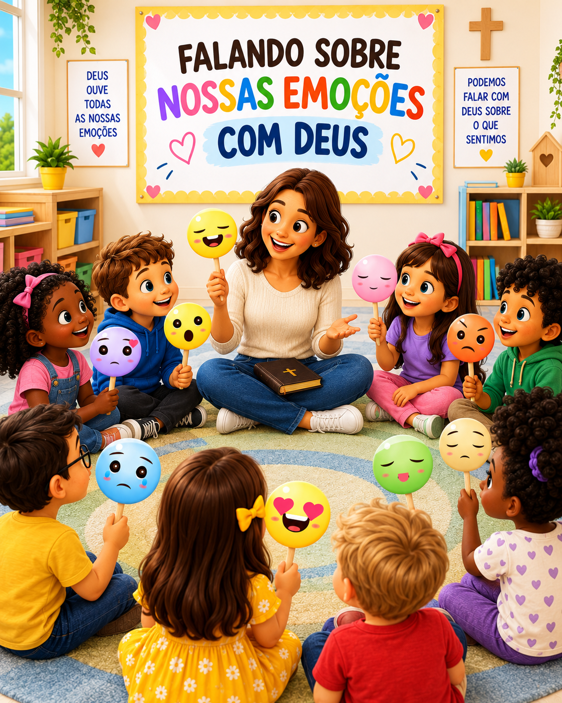Plaquinhas das Emoções com Deus